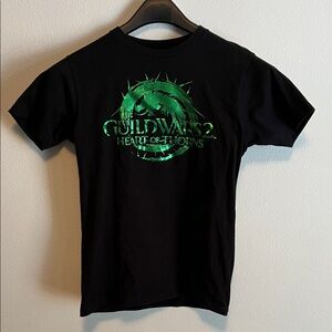 Guild Wars 2 Black T-Shirt with Green Logo